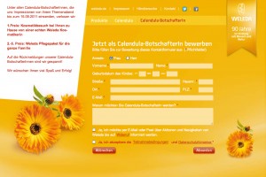 Bewerbung zum Calendula Botschafter Bewerbung zum Calendula Botschafter